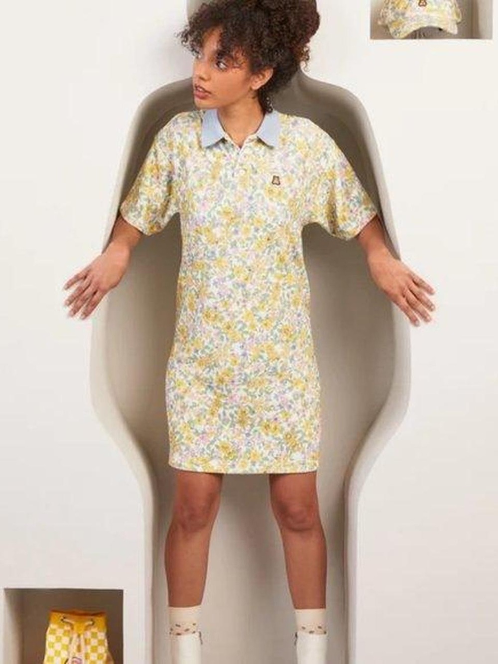 TEDDY FRESH FLORAL POLO TERRYCLOTH DRESS